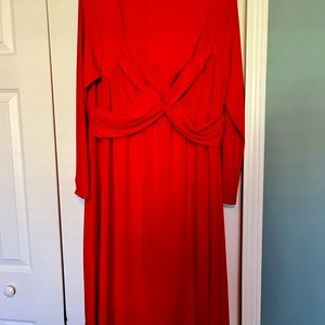 Beautiful bright Red midi dress size 2X